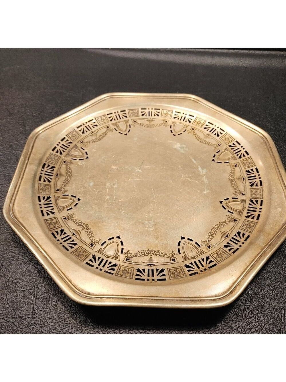 Vintage VBC NS 2388 Silverplate Dish Tray with Cutout Patterns